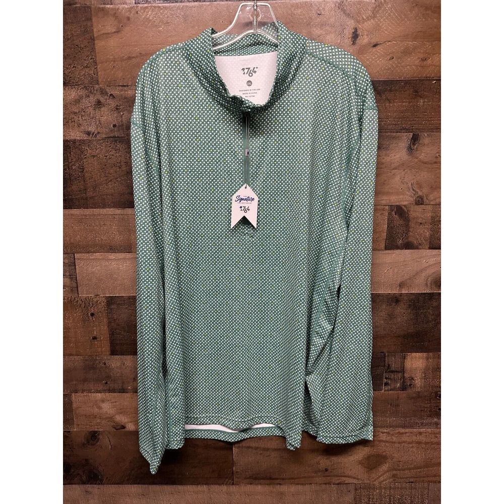 NWT 1764 Men's Green Ash‎ 1/4 Zip Jacket Size 2XL *MSRP $70*